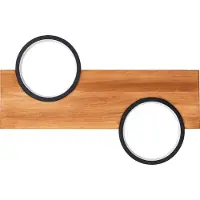 Brilliant Deckenlampe Cheesy aus Holz, zweiflammig