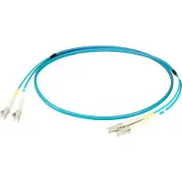EFB Elektronik Duplex Jumper LC-LC 50/125µ, OM3, LSZH, aqua, Flat Twin 3x5mm, 50m