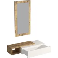 Skye Decor , Vien - Atlantic Pine, White, Anrichte, Atlantische Kiefer, 100 % MELAMINBESCHICHTETE SPANPLATTEN, 82 x 29,6 x 15,8 cm