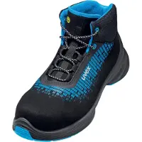 Uvex 1 G2 Sicherheitsschuh S2 Stiefel Weite 12, Männlich, Erwachsener, Sicherheitsschuhe, Schwarz, Blau, EN, ESD, SRC, Schnürverschluss