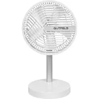Gutfels Tischventilator "»VENTI 3020 R«", weiß, B:20,4cm H:36cm T:18,7cm, Ventilatoren, Tischventilator, bis zu 10 h Akkulaufzeit, Ø 20 cm, 4 Stufen, leise, modernes Design