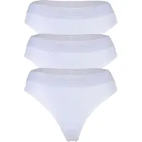 Marc O'Polo String "String 3er Pack", Damen, Gr. M, weiß, Obermaterial: 95% Baumwolle CO(Bio). 5% Elasthan EL., Unterhosen String