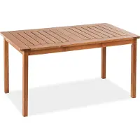 Konsimo GartentischHergestellt in EU und Handgefertigt "NYCTERE", braun, Kiefernholz, Modern Design, 140x75x77 cm