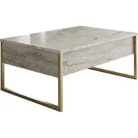 Skye Decor , Luxe - Travertine, Gold, Couchtische, Travertin, 90 x 40 x 60 cm