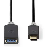Nedis CCBW61710AT015 USB-C-Adapter USB-C auf USB-A Buchse 0,15 m PVC Anthrazit