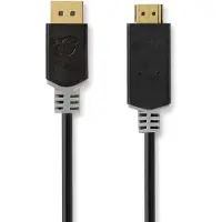 Nedis Gold Ccbw37100at10 Displayport-kabel Dp M-hdmi-anschluss 4k Vergoldet 1 M 30hz
