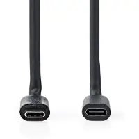 Nedis CCGL64010BK20 USB-Kabel USB 3.2 Gen 1 USB-C Stecker auf Buchse 2 m Schwarz