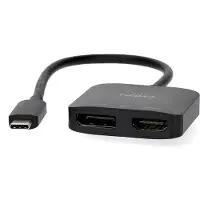 Nedis CCGB64385BK02 USB-C-Adapter USB 3.2 Gen 1 8K@30Hz 0,2 m vernickelt Schwarz