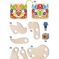 Quercetti Playbio Holz Dinosaurier 24 Stücke