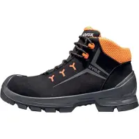Uvex 2 STX, 10/42, Unisex, Erwachsener, Sicherheitsstiefel, Schwarz, Orange, HI, HRO, S3, SRC, WR, Schnürverschluss
