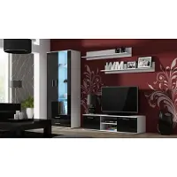 Cama SOHORTV140BI/CZ, Weiß, Partikelbord, Weiß, Partikelbord, 1 Regale, Laminat