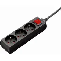 Hama Standard 3-fach Steckdosenleiste schwarz 1,5m