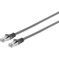 Bintra RJ45 Patchkabel U/UTP, m. CAT.7 Rohkabel, 0,5 m, schwarz