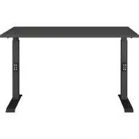 Germania Schreibtisch "Lemont", grau (graphit, schwarz, graphit), B:120cm H:68cm T:80cm, Tische, Schreibtisch, Mechanisch höhenverstellbarer Schreibtisch
