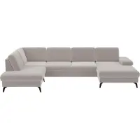 Sit&More Wohnlandschaft SIT & MORE "Morris Jubi", grau (elefant), B:335cm H:82cm T:212cm, 100% Polyester, Sofas, Wohnlandschaft, wahlweise mit Armteilverstellung, Schlaffunktion & Bettkasten