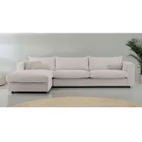 LeGer By Lena Gercke Ecksofa "Avelina", beige (natural), B:297cm H:77cm T:186cm, 100% Polyester, , Sofas, Ecksofa, Breite 297 cm, in Cord- und Chenille- Stoff, Rückenkissen mit Federn