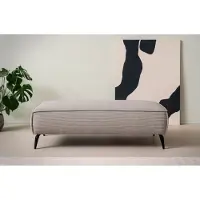 Otto Home Polsterhocker "TVINNU Cord", braun (hellbraun), B:140cm H:44cm T:65cm, Hocker, Polsterhocker, zur Serie TVINNU, gemütlicher Sitzkomfort, rechteckig, schwarze Füße