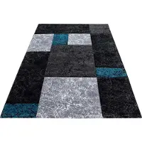 Ayyildiz Teppiche Teppich TEPPICHE "Hawaii 1330, auch als Läufer" Gr. 2, blau (türkis), B:80cm H:13mm L:150cm, Kunstfaser, Teppiche, Teppich, Kurzflor, handgearbeiteter Konturenschnitt, Wohnzimmer