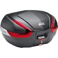 Givi TOPCASE V47 MONOKEY, CARBON OPT., ROT Carbon schwarz