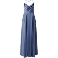 Vera Mont Abendkleid "Abendkleid mit Wasserfallausschnitt", Damen, Gr. 36, EURO, blau (blau stone), 97% Polyester PES. 3% Elasthan EL., Kleider Abendkleid