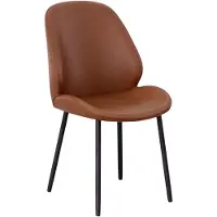 Ebuy24 Monte Carlo Esszimmerstuhl 2er Set – Bequemer Designstuhl mit stabilem Gestell.Farbe:Kunsteder Braun