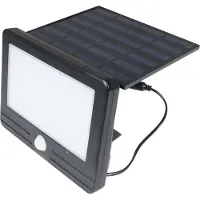 Luxula LED Solar-Wandleuchte 300 lm neutralweiß schwarz IP54 dimmbar