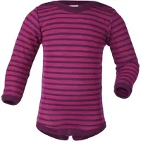 Engel - Baby Body L/S mit Druckknöpfen geringelt Gr 50/56 lila