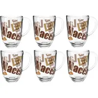 Leonardo Latte-Macchiato-Tasse "NAPOLI", bunt (mehrfarbig), H:12cm Ø:8,2cm, Glas, Trinkgefäße, Latte-Macchiato-Tasse, Latte Macchiato-Tasse, 380 ml, 3-farbig, 6-teilig