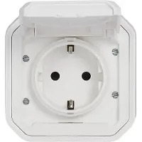 Legrand Steckdose 2P+E 16A Ip55 Weiss Plexo New