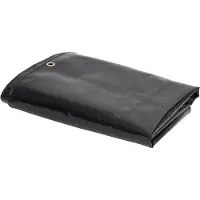 The Living Store Abdeckplane 650 g/m² 3,5x2,5 m Schwarz
