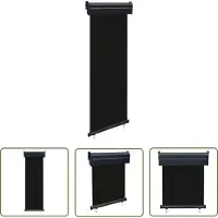 The Living Store Balkon-Seitenmarkise 60 × 250 cm Schwarz