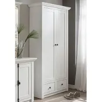 Home affaire Garderobenschrank , weiß, B:105cm H:207cm T:45cm, Schränke, Garderobenschrank, Höhe ca. 206 cm