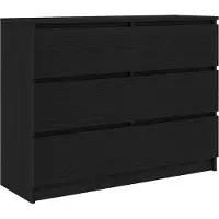 vidaXL Sideboard Schwarz Eichen-Optik 100x35x76 cm Holzwerkstoff