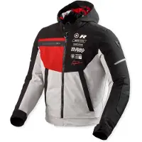 REV'IT! Revit Haste H2O wasserdichte Motorrad Textiljacke, schwarz/rot, L