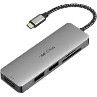 Dicota D32062, USB Typ-C, HDMI, RJ-45, USB 4 Type-A, USB Typ-C, MicroSD (TransFlash), SD, Silber, Aluminium, 100 W