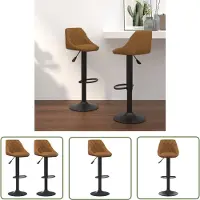 The Living Store Barhocker 2 Stk. Braun Samt