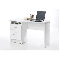 Ebuy24 Fula Schreibtisch 3 Schubladen weiss.