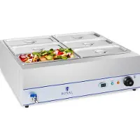 Royal Catering Bain-Marie-Warmwasserbereiter mit Hahn 6 x GN 1/3 2000W 230V