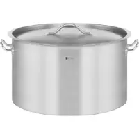 Royal Catering Gastronorm-Topf mit Deckel, Edelstahl, für Induktionsherd, 44 L