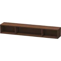Duravit L-Cube Regalelement horizontal, 3 Fächer, 140x800x120mm, LC120006969, Farbe: Nussbaum gebürstet Echtholzfurnier