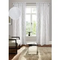 Bruno Banani Gardine "Lynn" Gr. 1, weiß, B:140cm H:145cm, Scherli, Polyester, Gardinen, Gardine, schöner Schal, Scherli, zeitlos und modern