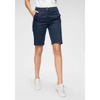 Aniston Bermudas CASUAL, Damen, Gr. 34, N-Gr, blau (marine), Web, Obermaterial: 97% Baumwolle, 3% Elasthan, unifarben, Basic, figurbetont kniefrei, Hosen Bermudas, im klassischen Stil, Topseller