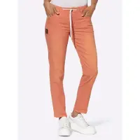 Casual Looks 5-Pocket-Jeans , Damen, Gr. 19, Kurzgrößen, orange (papaya), 72% Baumwolle, 25% Polyester, 3% Elasthan, unifarben, lang, Jeans 5-Pocket-Jeans
