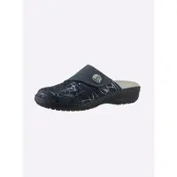 Belvida Pantolette , Damen, Gr. 37, blau (mittelblau), Veloursleder, Schuhe Pantolette