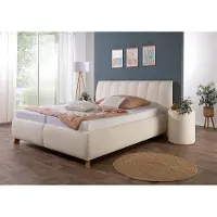Maintal 1100000002199 "Hügeldorf", beige (creme, natur), B:172cm H:102cm L:217cm, Betten, 1100000002199, inklusive Bettkasten, in H2, H3 & H4 erhältlich, aus Cord-Bezug