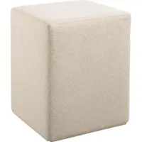 Maintal Polsterhocker "Kieferwald", beige (creme, natur), Struktur (100% Polyester), Hocker, Polsterhocker, eckig, Stoffbezogen