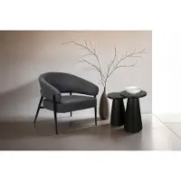 ByLiving Beistelltisch "Cone", schwarz (schwarz, schwarz, schwarz), H:60cm, Tische, Beistelltisch, aus Massivholz in schwarz oder white wash, verschiedenen Größen