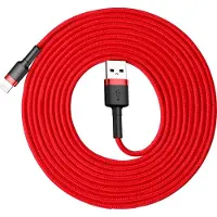 Baseus CALKLF-R09, 3 m, USB A, Lightning, Männlich, Männlich, Rot