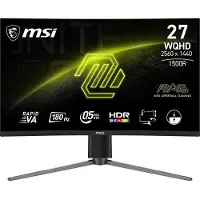 MSI Curved-Gaming-Monitor "MAG 27CQ6PF", Energieeffizienz: F, schwarz, B:61,5cm H:36cm T:9cm, Monitore, 3 Jahre Herstellergarantie, höhenverstellbar, Curved-Gaming-Monitor