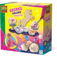 SES Creative 14767 Geoden-Einhörner Galaxy - Magisches Geoden Zum Aufbrechen Spielzeug für Kinder ab 8 Jahren, Bastelset für Kinder, 8 Jahr(e), Mehrfarbig